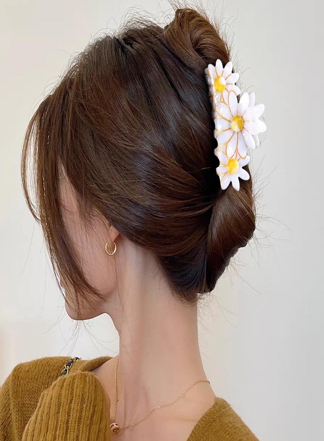 LSVOZ Flower Hair Claw Clip, 3.5 Inch Strong Hold Hair Clip for Thick Hair, Fashion Spring Hair Styling Accessories for Women Girls - Image 2